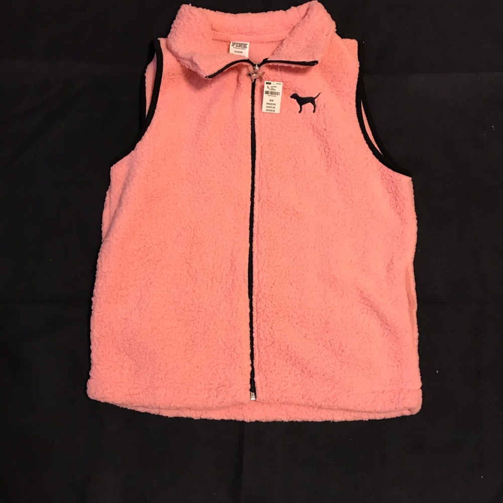 Pink Sherpa Vest
